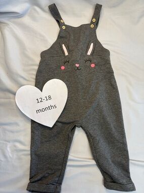 H&M - Grey Kids Overalls with Bunny Design